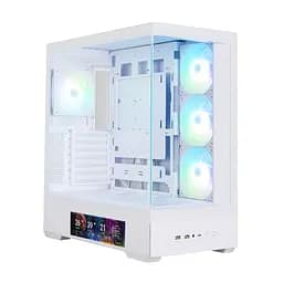 Zalman Корпус P40 DS без БЖ, 2xUSB3.0, 1x Type C, 3x120мм ARGB Reverse, 1x120мм ARGB, VGA 420мм, LCS ready, TG Side/Front Panel, Display, ATX, білий