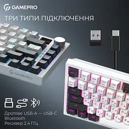 Клавіатура GamePro Asgard Valhalla Pro QLAB Sakura Switch White (MK160-W-D-QS-PRO) - мініатюра 7