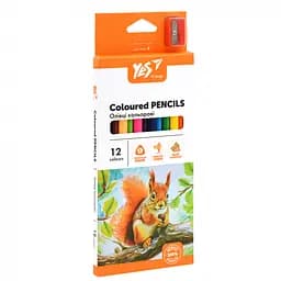 Олівці кольорові Yes Orange Line, 12 кольорів, з точилкою