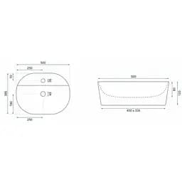 Умивальник Rea Carina 38,5x50 white (REA-U0568) - мініатюра 3