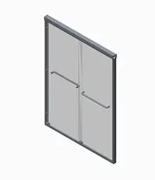 Двері в нішу Koer SR SD03-140x200-TR-01 прозоре скло Easy Clean 8 мм, хром KR5385, універсальні, прозорий, хром - мініатюра 6