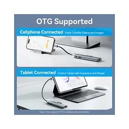 Концентратор Vention USB-C 7-in-1 USB-C PD + USB 3.2 + USB 3.0 + USB 2.0 + RJ45 + SD/TF + HDMI 0.15m (TGUHB) - мініатюра 10