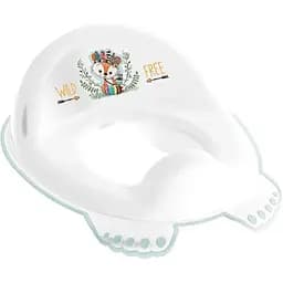Накладка дитяча антиковзка на сидіння унітазу Tega Baby Wild&Free Little Fox white green
