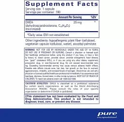 ДГЕА Pure Encapsulations DHEA 25 мг 180 капсул - мініатюра 2