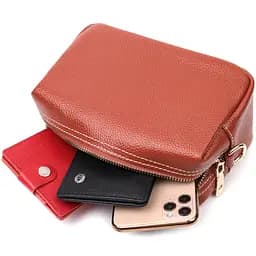 Жіноча сумка Vintage з двома ременями з натуральної шкіри 19х11х9 см sum0029050 - мініатюра 7