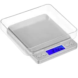 Ваги цифрові (500 г / ±0.01 г) UFT DTS-500 з функцією рахунку та знімною кришкою 