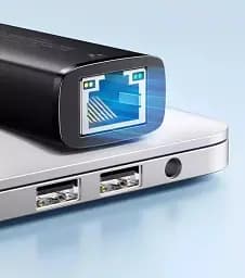 Адаптер для мережевого кабелю UGREEN CM650 USB C+USB A to RJ45 Gigabit Ethernet Adapter 1000Mbps для MacBook Pro/Air, iPad Pro, De - мініатюра 2