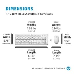 Комплект HP 230 Wireless UA White (3L1F0AA) - мініатюра 2