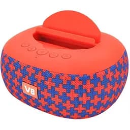 Колонка Voltronic DV08 Bluetooth 4.1 до 10m, 2х5W, 4Ω, 1200mAh, ≥90dB, TF card/USB, DC 5V, Red - blue