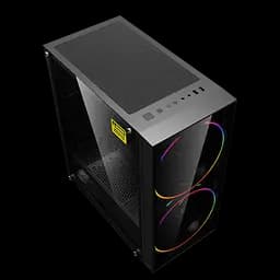 Корпус GameMax Black Hole, без БЖ, Midi Tower, ATX / Micro ATX / Mini ITX, USB 3.0, USB 2.0, 2x200 мм LED, 421x210x460 мм, 0.5 мм, 5.9кг - мініатюра 5