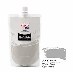 Фарба акрилова Rosa Studio Сіра тепла 444, 200 мл