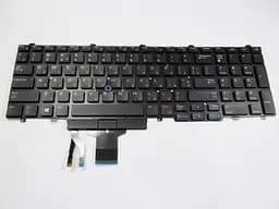 Клавіатура для ноутбуків Dell Latitude E5550 Series чорна без рамки, з трекпоінтом UA/RU/US High