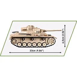 Конструктор Cobi Друга світова війна Танк Panzer III, 780 деталей (COBI-2562) - мініатюра 10