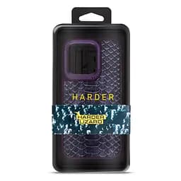 Кожаный чехол для Apple iPhone 14 Pro, Harder Lizard, фиолетовый, термополиуретан ТПУ + экокожа с имитацией кожи ящерицы, панель, защита корпуса, противоударный, микрофибра, рамка вокруг камеры, защита всего корпуса, (ARM76878) - мініатюра 3