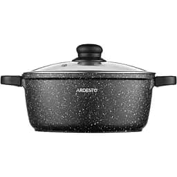 Каструля Ardesto Gemini Anzio зі скляною кришкою чорна 3.1 л (AR2430GE) - мініатюра 2