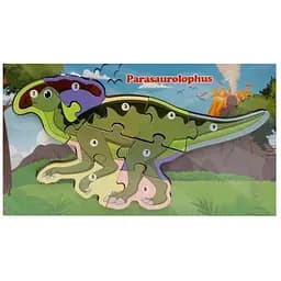 Дерев'яний пазл-вкладиш "Parasaurolophus" Bambi MD 1924-10, 9 елементів