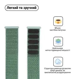 Ремінець ArmorStandart Nylon Band для Apple Watch 42 (Series 11-10)/41/40/38 Mint (ARM57850) - мініатюра 3