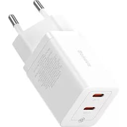 Мережевий зарядний пристрій Baseus GaN5 Pro 40W 2xUSB-C White (CCGP180102) [113781] - мініатюра 3
