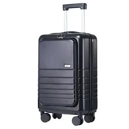 Валіза Semi Line 20 дюймів (S) T5964-2, ABS, з USB-зарядкою та відділенням для ноутбука, ручна поклажа, чорний