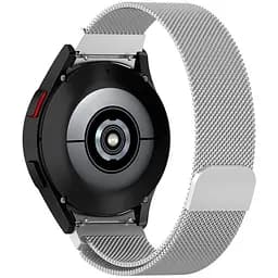 Ремінець для Samsung Galaxy Watch FE - Сріблястий Watchbands Milanese Loop ширина кріплення 20мм металевий (FEWBWB40171228)