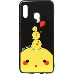Чохол-накладка Toto Cartoon Print Glass Case HuAwei Y7 2019 Chicken Chick