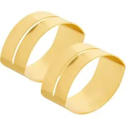 Набір кілець для серветок Lefard 5.5 см 2 шт. золотистий (811-082)