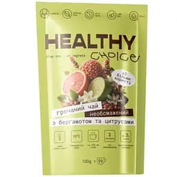 Необсмажений гречаний чай Healthy Choice з бергамотом та цитрусом 100 г