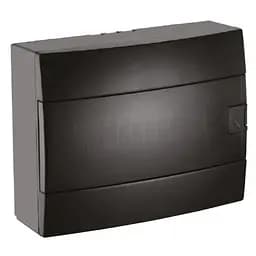 Електричний щиток зовнішній Horoz Electric 12 з пружинною системою блокування чорний