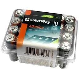Батарейка AA (LR6), щелочная, ColorWay Alkaline Power, 24 шт, 1.5V, Plastic box (CW-BALR06-24PB)