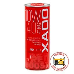 Моторне масло Xado Atomic Oil 4T MA2 Red Boost 10W-40 1л(ХА 26132)