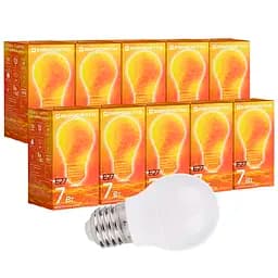 Набор светодиодных ламп Евросвет 7 Вт 4200 К P-7-4200-27 Е 27, 10 шт. (58935)