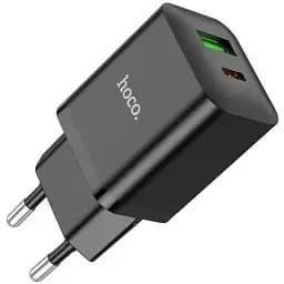 Мережевий зарядний пристрій Hoco N28 Founder PD20W + QC3.0 charger Чорний