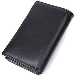 Шкіряний жіночий гаманець у три складання ST Leather 22488 чорний - мініатюра 10