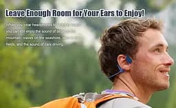 Кісткові навушники для плавання з памʼятю 32 ГБ ESON X23 з MP3 плеєром, Bluetooth 5.3 сині - мініатюра 12