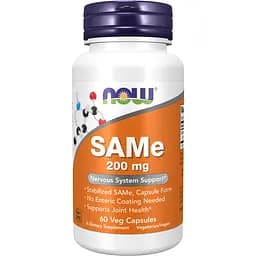 S-аденозилметіонін Now Foods SAMe 200 мг 60 капсул