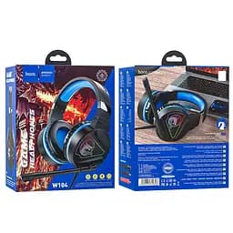 Навушники Hoco W104 Cool tour з мікрофоном Ігрова гарнітура (blue) - мініатюра 5