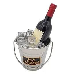 Відро для льоду та пляшок з нержавіючої сталі для охолодження вина та шампанського D 13 см H 10 cm 800 мл, Kitchen Master 87408