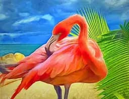 Алмазна мозаїка на підрамнику Фламінго 40×50 см 70847_BGLE