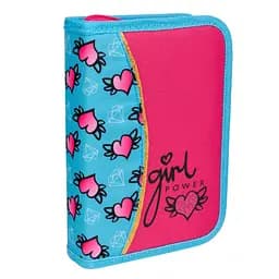 Школьный пенал твердый 1Вересня одинарный без клапана HP-02 Heart, , бирюзовый