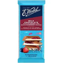 Шоколад молочный E.Wedel Черника и клубника 100 г (925542)
