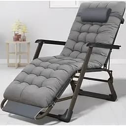 Розкладне крісло ліжко з подушкою Leobro Темно-сірий (LB-FCB-G1-GRY)