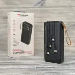 Зовнішній акумулятор Power bank TORIMA TRM-1021 20000 Mah батарея заряджання Чорний - мініатюра 3