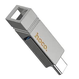 USB флеш накопичувач Hoco UD14 256GB 2 в 1 USB 3.2/ Type-C металевий сірий - мініатюра 2