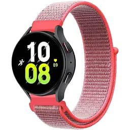 Ремінець нейлоновий на липучці для смарт-годинника BeWatch Samsung 20 мм Рожевий (1011313.1UW)