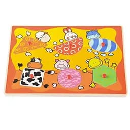 Іграшка для розвитку дерев'яний вкладиш Тварини IE155