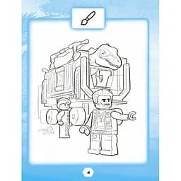 Книга LEGO Jurassic World Розважайся та малюй Книжка зі стікерами - мініатюра 3