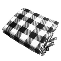 Электропростынь питание от прикуривателя Voltronic 12V, 150х110 см с регулировкой температуры Black-White