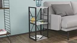 Етажерка 3/34 Ferrum-decor Серії Коннект 73x34x28 чорний ДСП Бетон 16мм (FRD-104291) - мініатюра 3