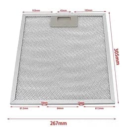 Алюминиевый (жировой) фильтр 267*305 мм для кухонной вытяжки Elica, AEG, Whirlpool, Electrolux