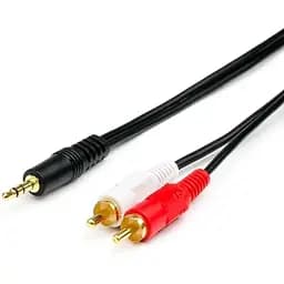 Аудио-кабель Atcom mini-jack 3.5мм(M)-2xRCA-тюльпан(M) 5м пакет (10709)